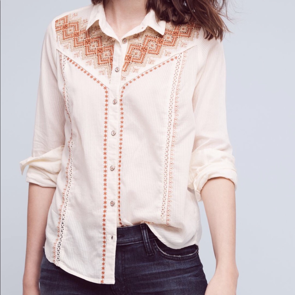 Embroidered Button Down